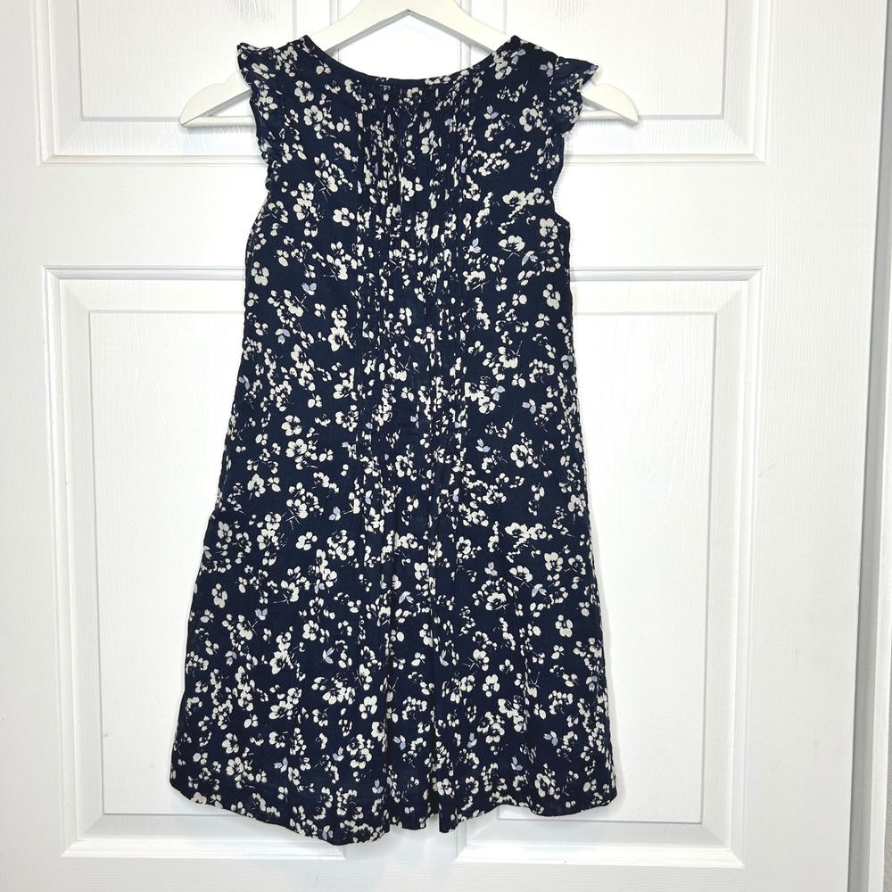 Polo Ralph Lauren Girls Cotton Dobby Floral Ruffle Dress Size 8 - Picture 3 of 5